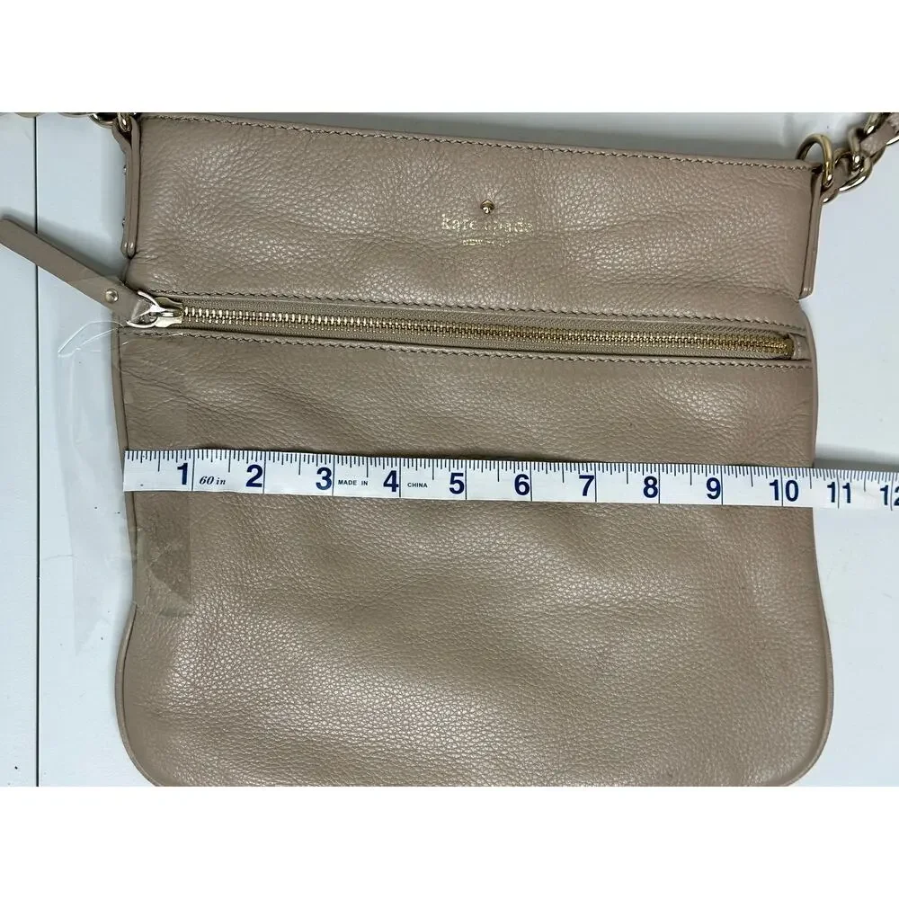 Kate Spade New York Cobble Hill Ellen Crossbody Bag Beige Cream Leather Purse